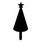 クリスマスツリー クリスマスツリー,星,木,飾り,シンプル,おしゃれ,かわいい,植物,装飾,デフォルメのシルエット素材