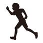 ランニング ランニング,競争,走る,短距離,短距離走,マラソン,かけっこ,1人,横向き,男のシルエット素材