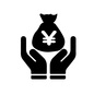 円を支える両手 円を支える両手 円,円マーク,通貨,日本円,現金,支える,手,両手,顔なし,株式投資のシルエット素材
