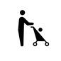 ベビーカー ベビーカー ベビーカー,バギー,乗り物,ピクトグラム,育児,子育て,人物,親子,親,家族のシルエット素材