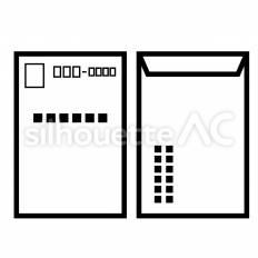 ダイレクトメール ダイレクトメール,封筒,紙のシルエット素材