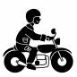 バイクに乗っている男性 バイクに乗っている男性 バイク,乗り物,ツーリング,ヘルメット,走行,デフォルメ,ライダー,アウトドア,レジャー,アクティビティのシルエット素材
