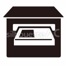 配送　ポスト投函 ポスト投函,ポスト,箱のシルエット素材