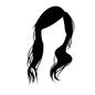 髪型 ロング,髪,髪型,ヘア,ヘアスタイル,スタイリング,かつら,ウィッグ,女性,女のシルエット素材