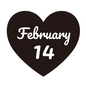 2月14日のハート 2月14日,ハートマーク,バレンタインデー,バレンタイン,初春,2月,チョコレート,ラブ,ラブラブ,ハートのシルエット素材