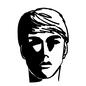男性 男性 男性,正面,男の人,影,青年,若い,面長,細身,似顔絵,アップのシルエット素材