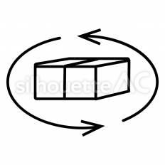 返品　リサイクル 箱,再利用,回収のシルエット素材
