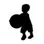 子供 子供 人,人物,人間,子,子供,全身,幼少,ボール,遊ぶ,持つのシルエット素材