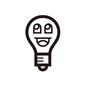 電球 電球 電球,白熱電球,LED電球,灯り,目,口,顔,笑顔,笑う,上目づかいのシルエット素材