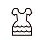 ドレス ドレス ドレス,服,洋服,ワンピース,フリフリ,かわいい,スカート,女性,童話,おとぎばなしのシルエット素材