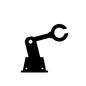 ロボットアーム ロボットアーム ロボットアーム,アーム,クレーン,挟む,ロボット,道具,機械,作業,マシーン,マシンのシルエット素材