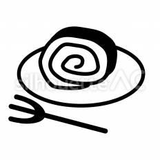 ブッシュドノエル　カット ブッシュドノエル,カット,チョコのシルエット素材