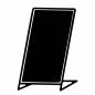 スタンドサイン スタンド,サイン,看板,自立,台座,表示,屋外,設置,長方形,掲示のシルエット素材