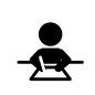 文字を書く 文字を書く 人物,人,ピクトグラム,机,pen,ペン,鉛筆,えんぴつ,エンピツ,筆記のシルエット素材