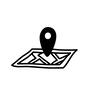 地図 地図 ゆるかわ,地図,マーク,マーキング,マップ,map,線,四角,道,道路のシルエット素材