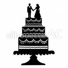 ウェディングケーキ ウェディングケーキ,ケーキ,結婚のシルエット素材