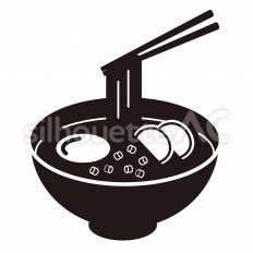 うどん うどん,麺,器のシルエット素材