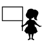旗を持つポニーテールの子 旗を持つポニーテールの子 女の子,旗,持つ,応援,国旗,子供,はめ込み,フレーム,看板,横長のシルエット素材