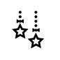 星 星 オーナメント,飾り,クリスマス,クリスマスツリー,ツリー,2個,2つ,冬,ウインター,インテリアのシルエット素材