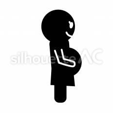 妊婦 妊婦,妊娠,マタニティのシルエット素材