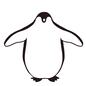 ペンギン ペンギン ペンギン,ぺんぎん,全身,正面,立つ,歩く,両手を広げる,ふっくら,脚,生き物のシルエット素材
