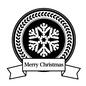 クリスマスラベル メリークリスマス,結晶,雪の結晶,クリスマス,クリスマスイヴ,12月,冬,クリスマスイブ,イブ,クリスマスシールのシルエット素材