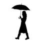 雨の日 女性 雨の日 女性 人物,女性,歩く,カサ,傘,梅雨,雨,雨天,雨降り,降水のシルエット素材