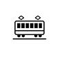 電車 電車 乗り物,電車,1両,横向き,ローカル線,列車,車両,鉄道,交通機関のシルエット素材