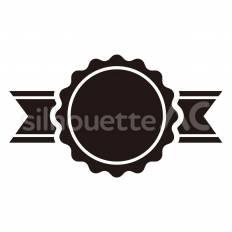 ギザ縁メダルの横リボン