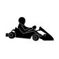 カート カート レーシングカート,レーサー,ヘルメット,レース,カーレース,カート,人,人物,横向き,車のシルエット素材