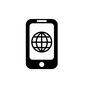 スマートフォン スマートフォン 地球,スマホ,スマートフォン,携帯,モバイル,電話,携帯電話,タブレット,端末,通信機器のシルエット素材