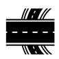 道路 道路 立体交差,立体,道路,車道,車線,道,交差,街,景色,上からのシルエット素材