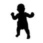 男の子 男の子 人,人物,人間,赤ちゃん,子ども,キッズ,幼児,乳児,立つ,あんよのシルエット素材