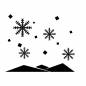 雪の降る景色 雪の降る景色 雪,結晶,降る,降雪,雪山,寒い,雪国,風景,自然,山のシルエット素材
