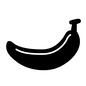 バナナ バナナ バナナ,果物,フルーツ,1本,食べもの,食べ物,材料,原料,食材,アイコンのシルエット素材