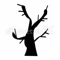 枯れた木 木,枯木,枝のシルエット素材