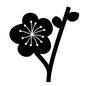 梅 梅 梅,うめ,ウメ,梅の花,梅の木,開花,咲く,枝,木,葉のシルエット素材