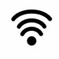 Wi-Fi 無線lan,電波,回線,インターネット,信号,波形,円弧,丸,記号,案内のシルエット素材