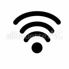 Wi-Fi 無線lan,電波,回線のシルエット素材