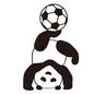 パンダ パンダ パンダ,逆立ち,逆さま,サッカーボール,サッカー,倒立,遊ぶ,曲芸,手をつく,乗せるのシルエット素材
