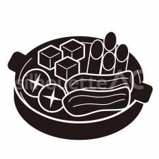 すき焼き すき焼き,鍋,肉のシルエット素材