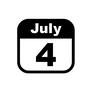 独立記念日 独立記念日 独立記念日,7月,4日,july,4,数字,英語,単語,カレンダー,日めくりカレンダーのシルエット素材