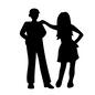 並んで立つ子供 並んで立つ子供 人,人物,男女,子供,並ぶ,立つ,全身,正面,ポーズ,子供の成長のシルエット素材