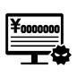 不正請求 不正請求,危険,ウィルス,パソコン,デスクトップ,詐欺,インターネット,金額,コンピュータウイルス,高額のシルエット素材