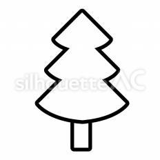もみの木　白抜き もみの木,木,自然のシルエット素材
