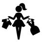 買い物中の女性 買い物中の女性 買い物,選ぶ,買い物中,ショッピング,人物,女性,女子,1人,服,洋服のシルエット素材