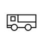 トラック トラック トラック,乗り物,働く車,車,くるま,クルマ,側面,線,簡単,配送車のシルエット素材