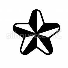 星 星,五角形,飾りのシルエット素材