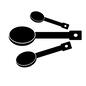 計量スプーン 計量スプーン,スプーン,計量カップ,大さじ,小さじ,大匙,小匙,セット,道具,調味料のシルエット素材