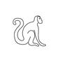 サル サル 猿,さる,サル,モンキー,野生動物,手書き風,ラフ,生き物,動物,アニマルのシルエット素材